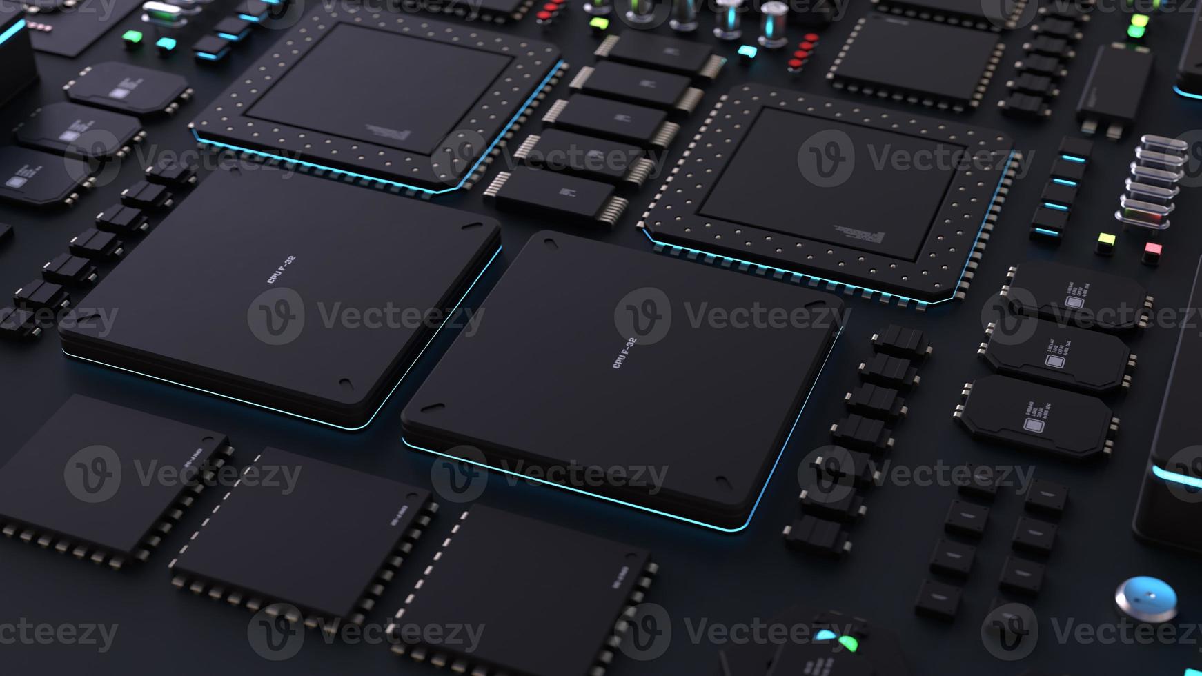components of computing power on a chip . the concept of next-generation computer technology photo