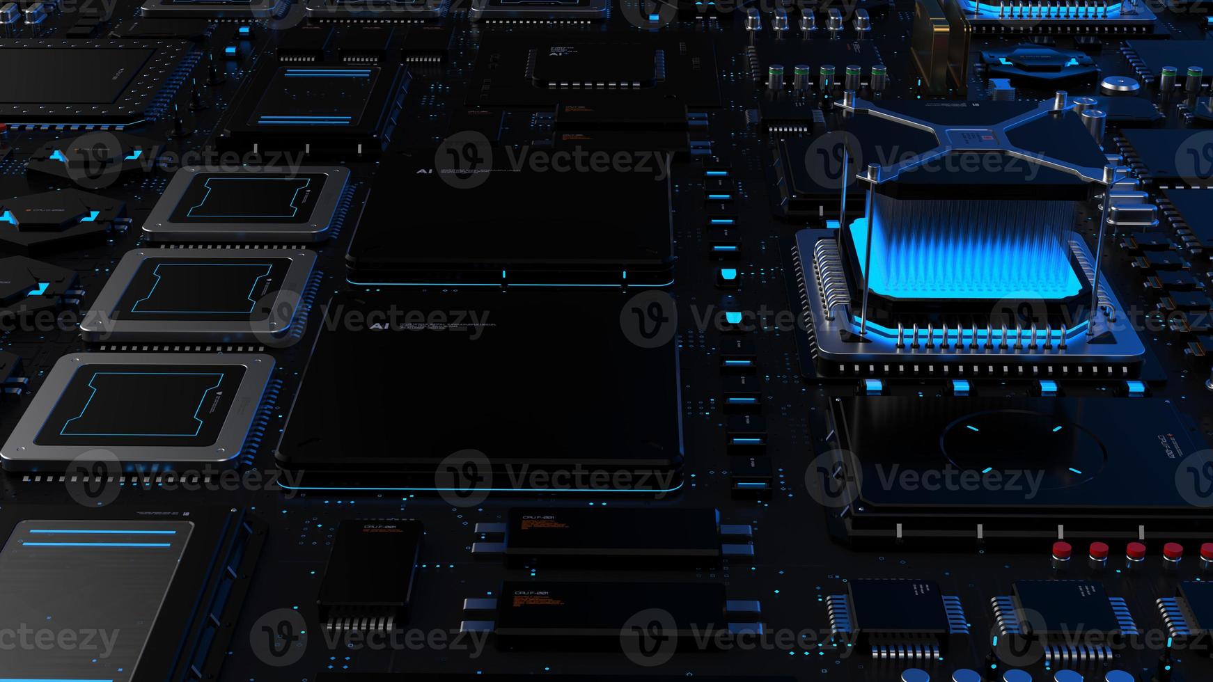 components of computing power on a chip . the concept of next-generation computer technology photo