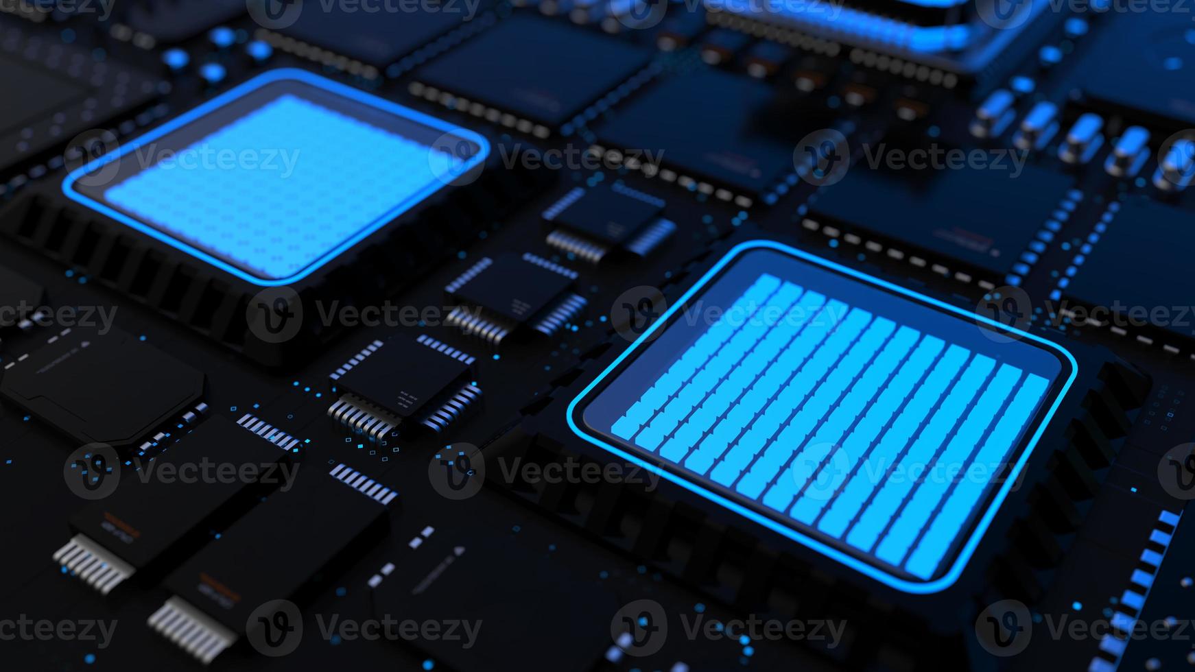 components of computing power on a chip . the concept of next-generation computer technology photo