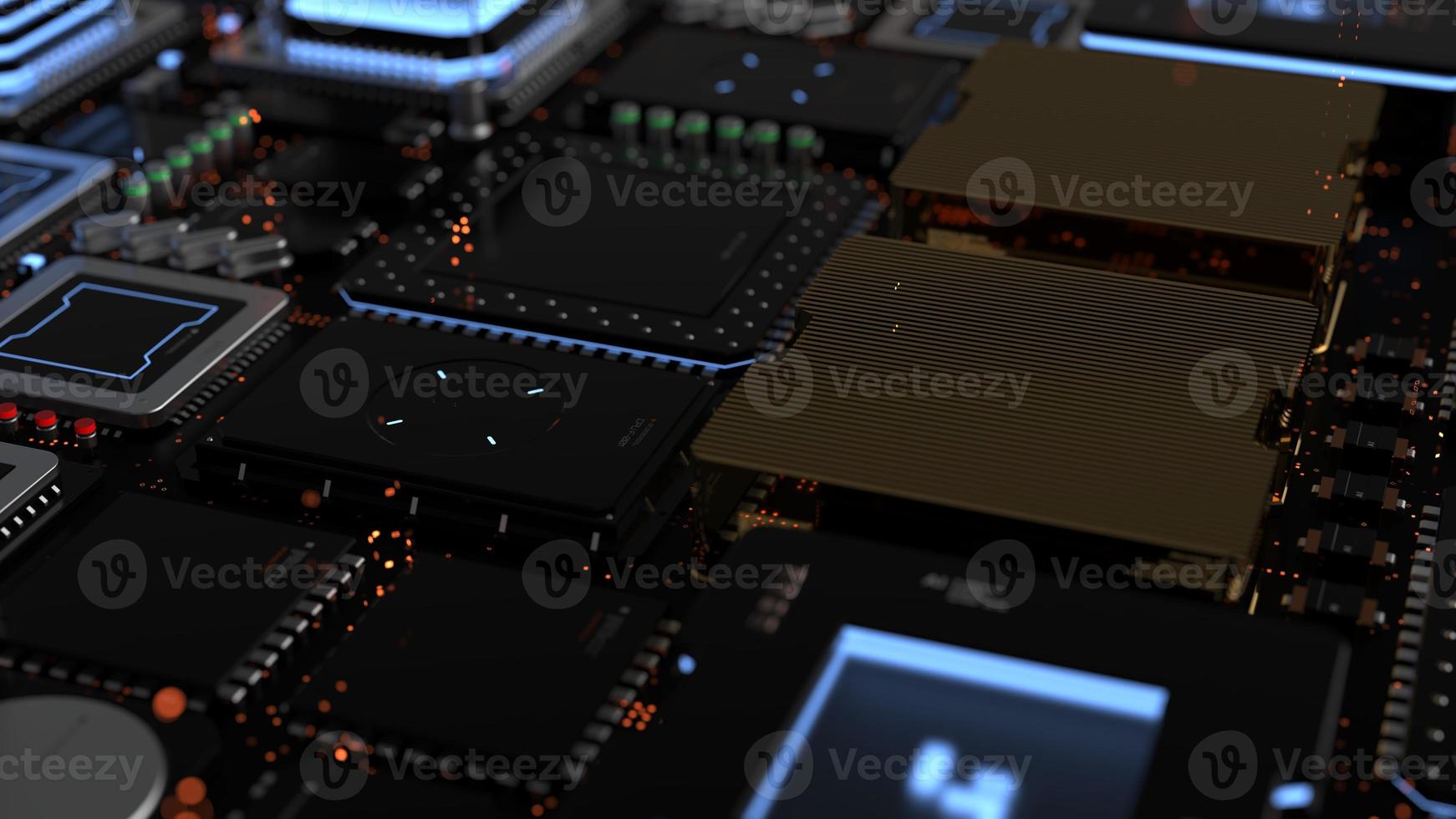 components of computing power on a chip . the concept of next-generation computer technology photo