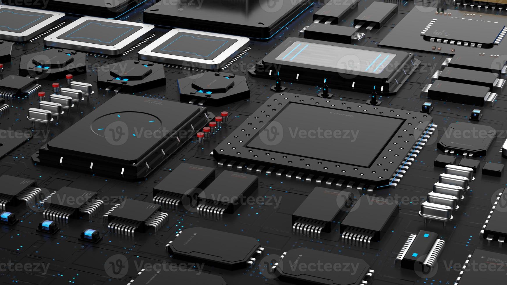 components of computing power on a chip . the concept of next-generation computer technology photo