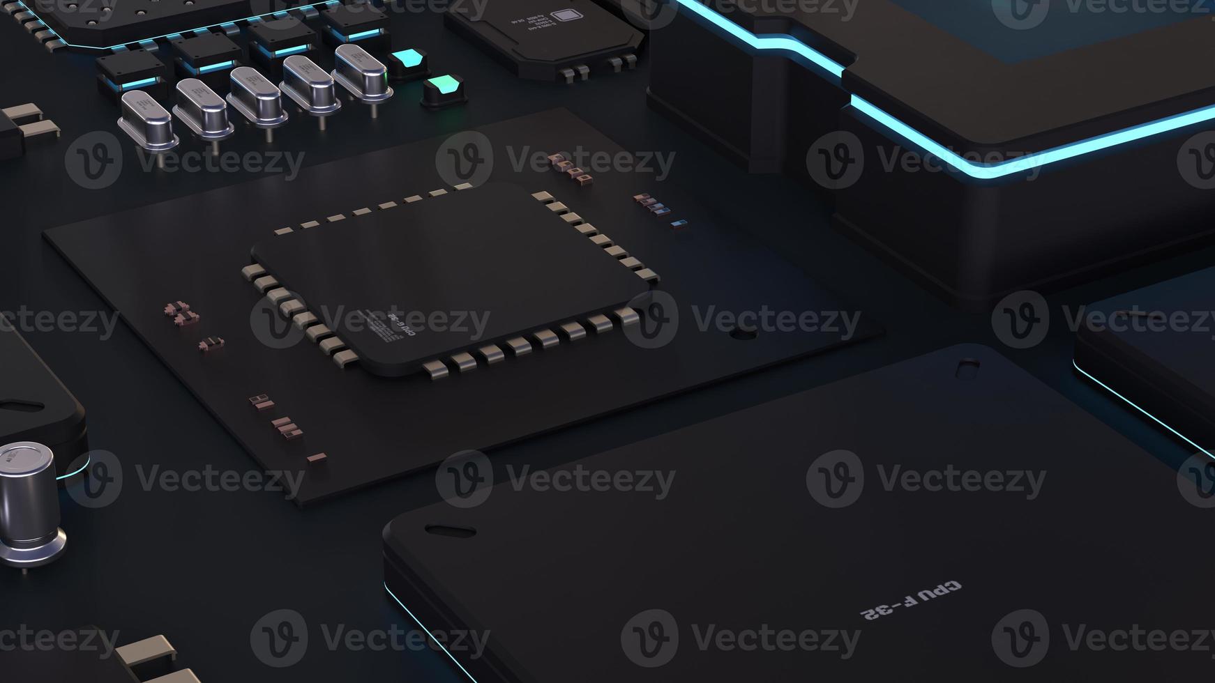 components of computing power on a chip . the concept of next-generation computer technology photo