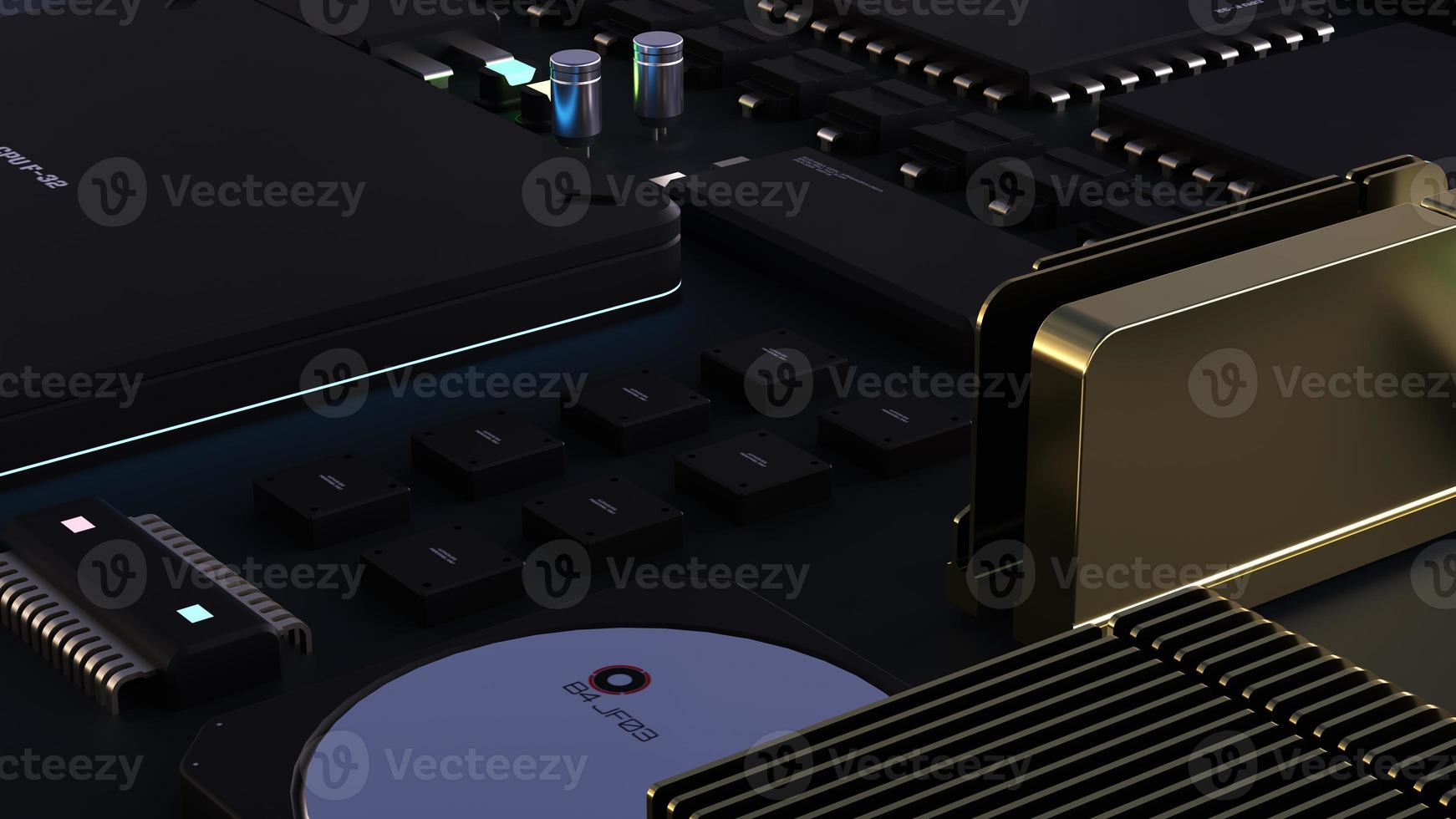 components of computing power on a chip . the concept of next-generation computer technology photo
