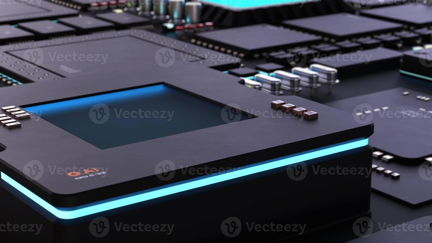 components of computing power on a chip . the concept of next-generation computer technology photo