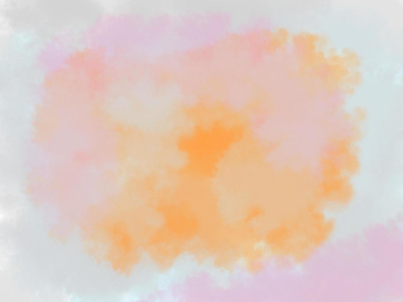 abstract watercolor cloud background with soft orange pink blue pastel colour vector