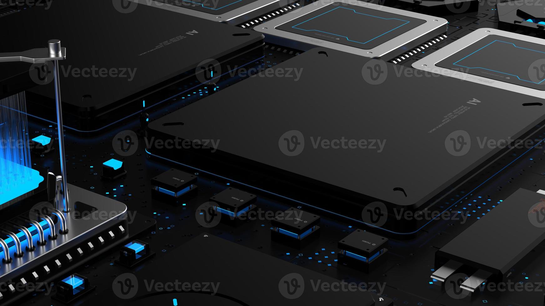 components of computing power on a chip . the concept of next-generation computer technology photo