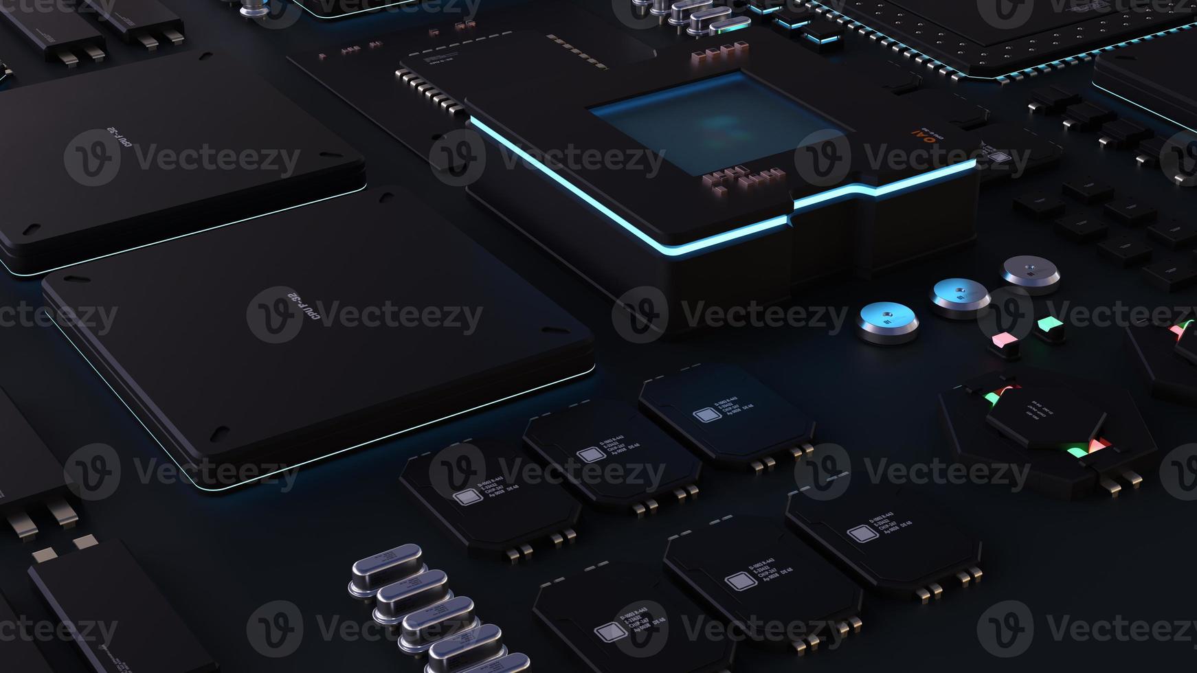 components of computing power on a chip . the concept of next-generation computer technology photo