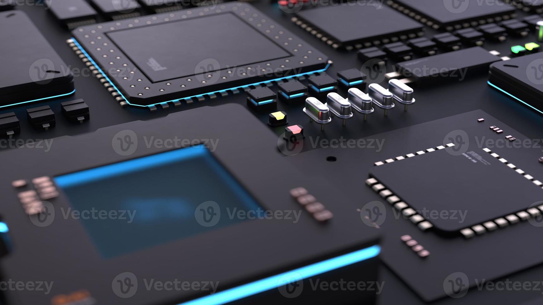 components of computing power on a chip . the concept of next-generation computer technology photo