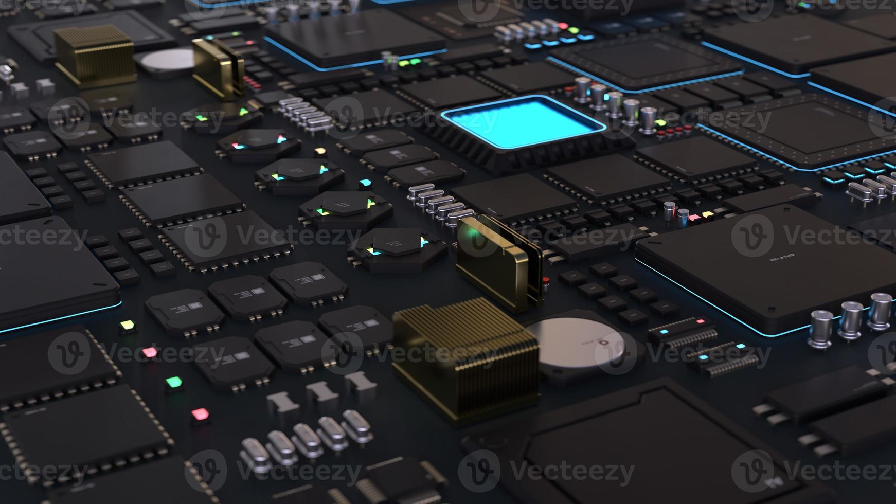 components of computing power on a chip . the concept of next-generation computer technology photo