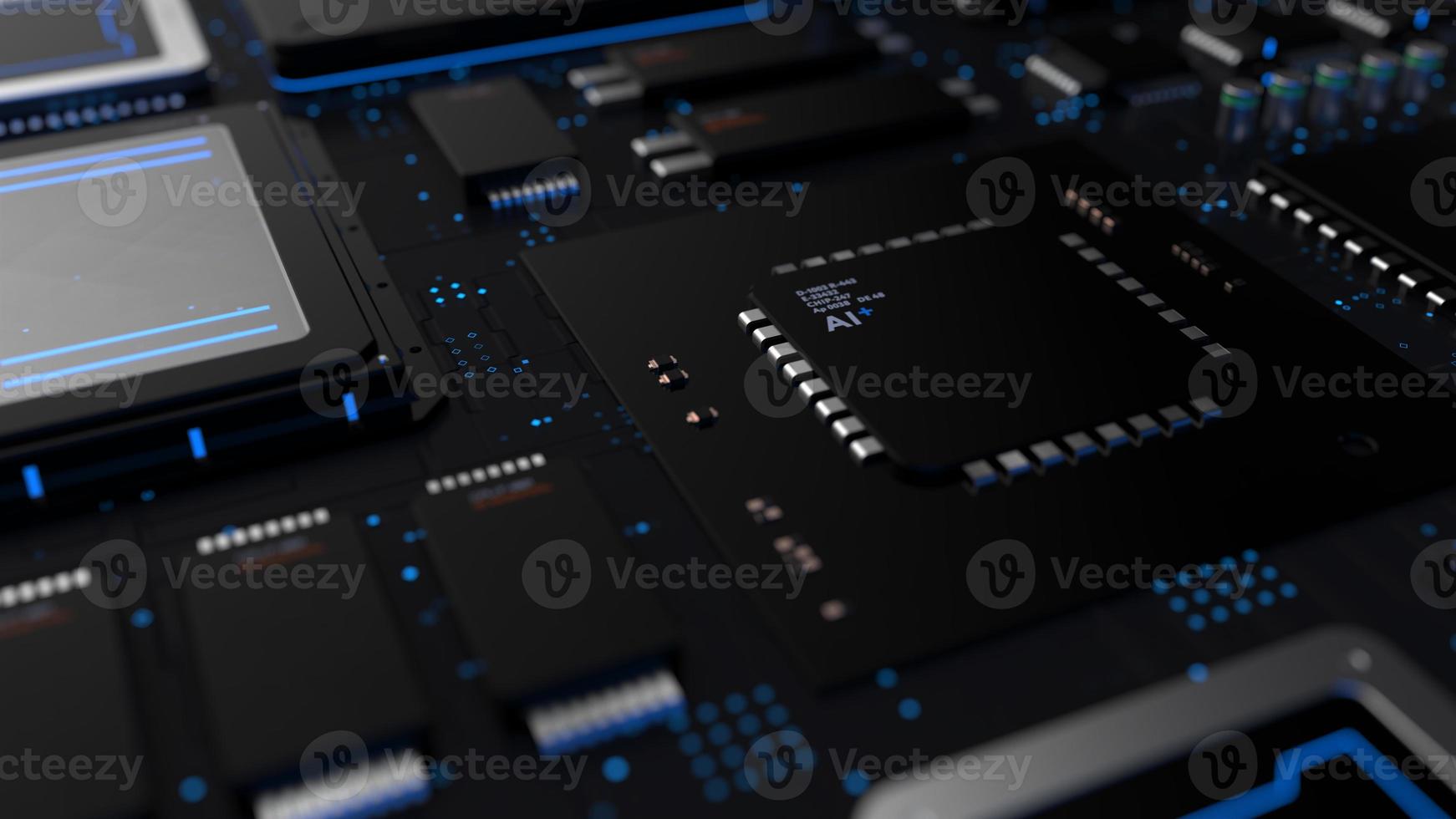 components of computing power on a chip . the concept of next-generation computer technology photo