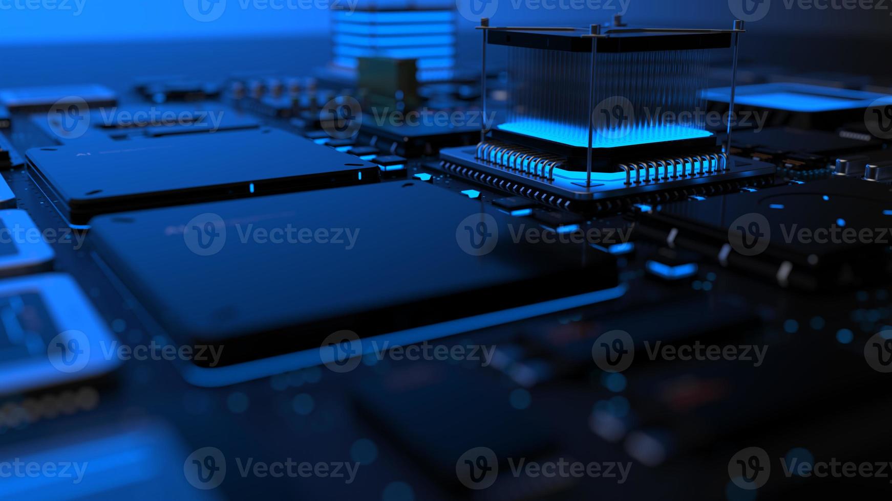 components of computing power on a chip . the concept of next-generation computer technology photo