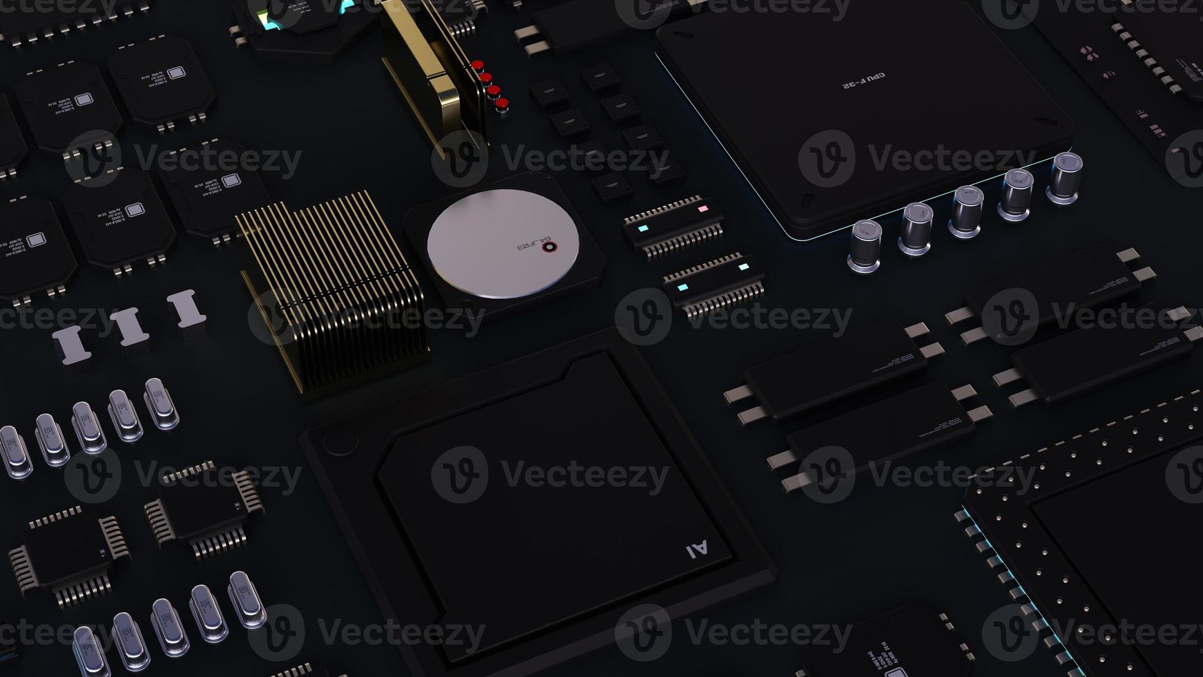 components of computing power on a chip . the concept of next-generation computer technology photo