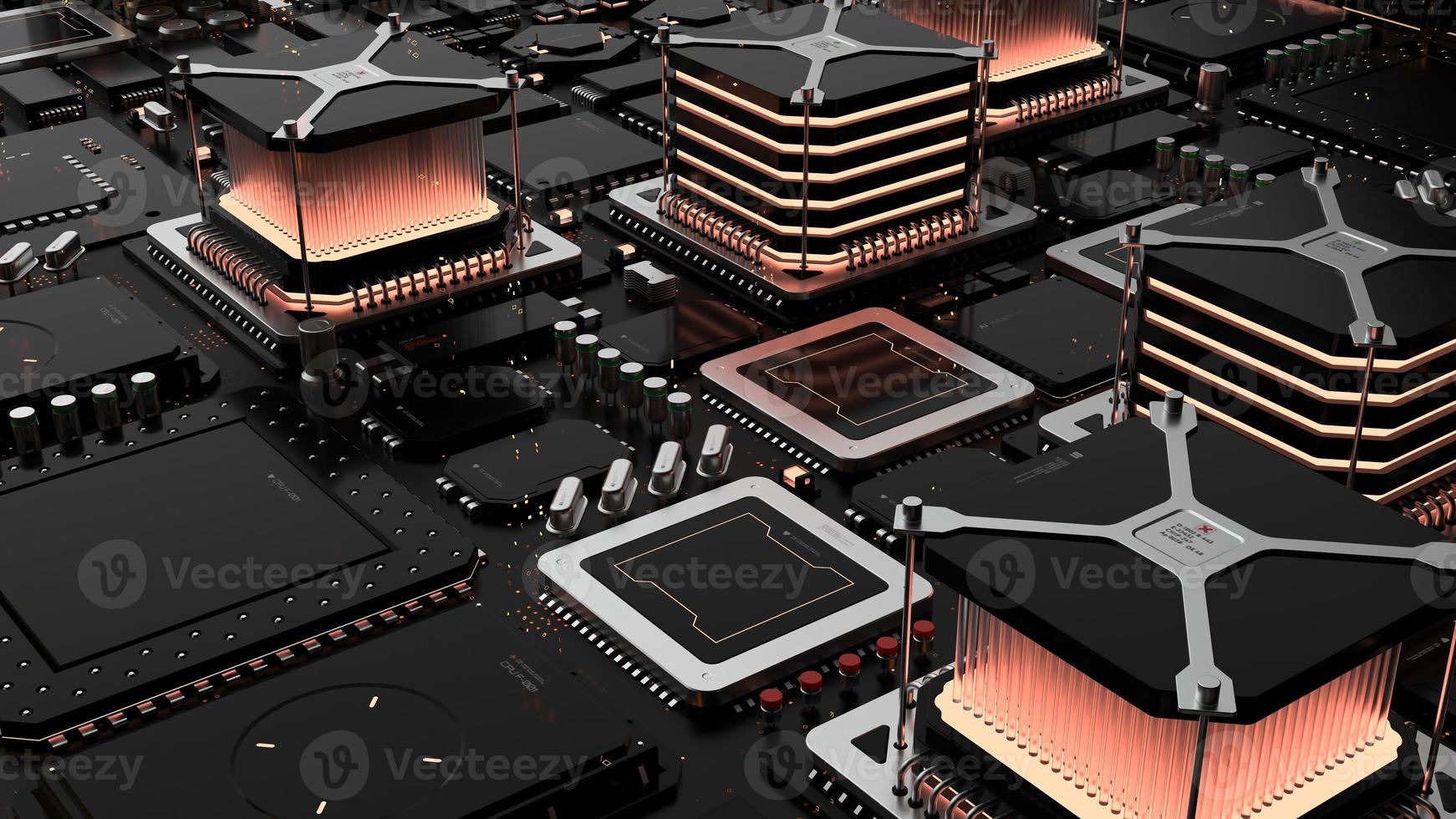 components of computing power on a chip . the concept of next-generation computer technology photo