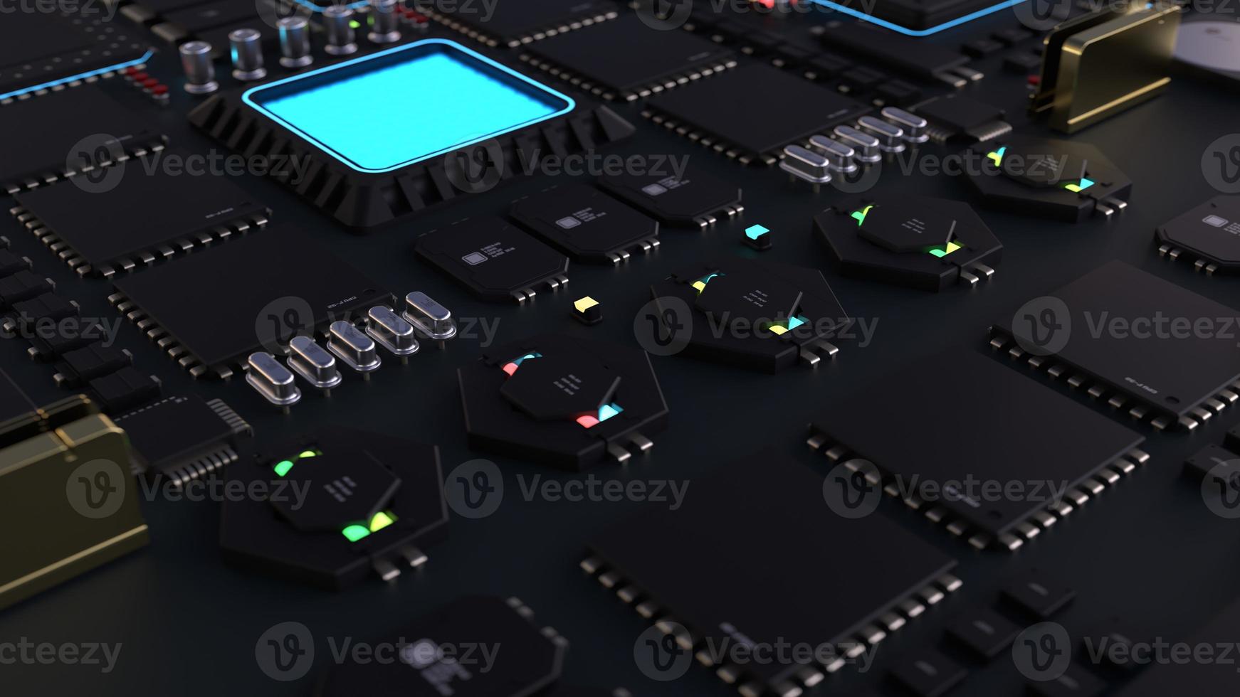 components of computing power on a chip . the concept of next-generation computer technology photo