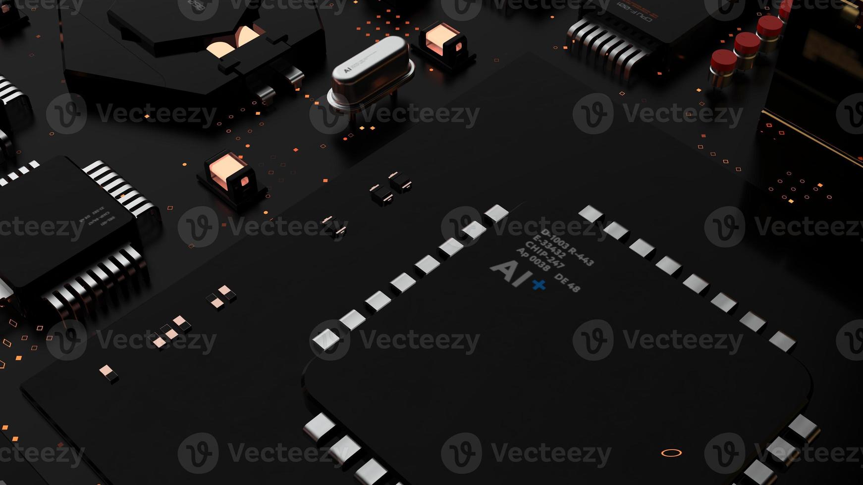 components of computing power on a chip . the concept of next-generation computer technology photo