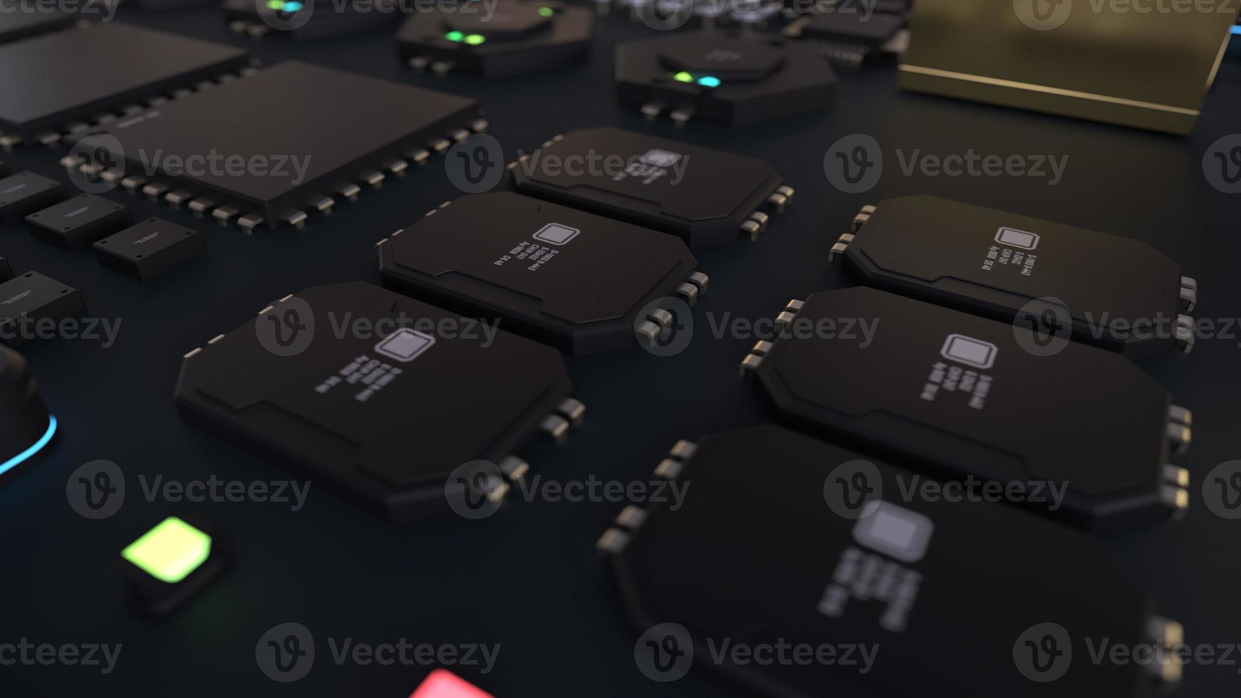 components of computing power on a chip . the concept of next-generation computer technology photo