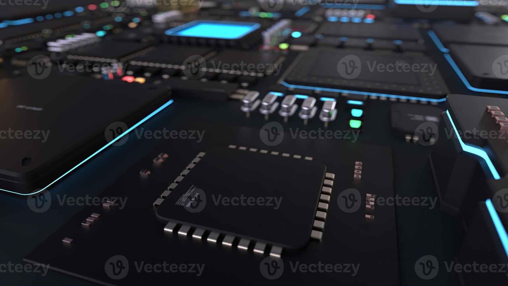 components of computing power on a chip . the concept of next-generation computer technology photo