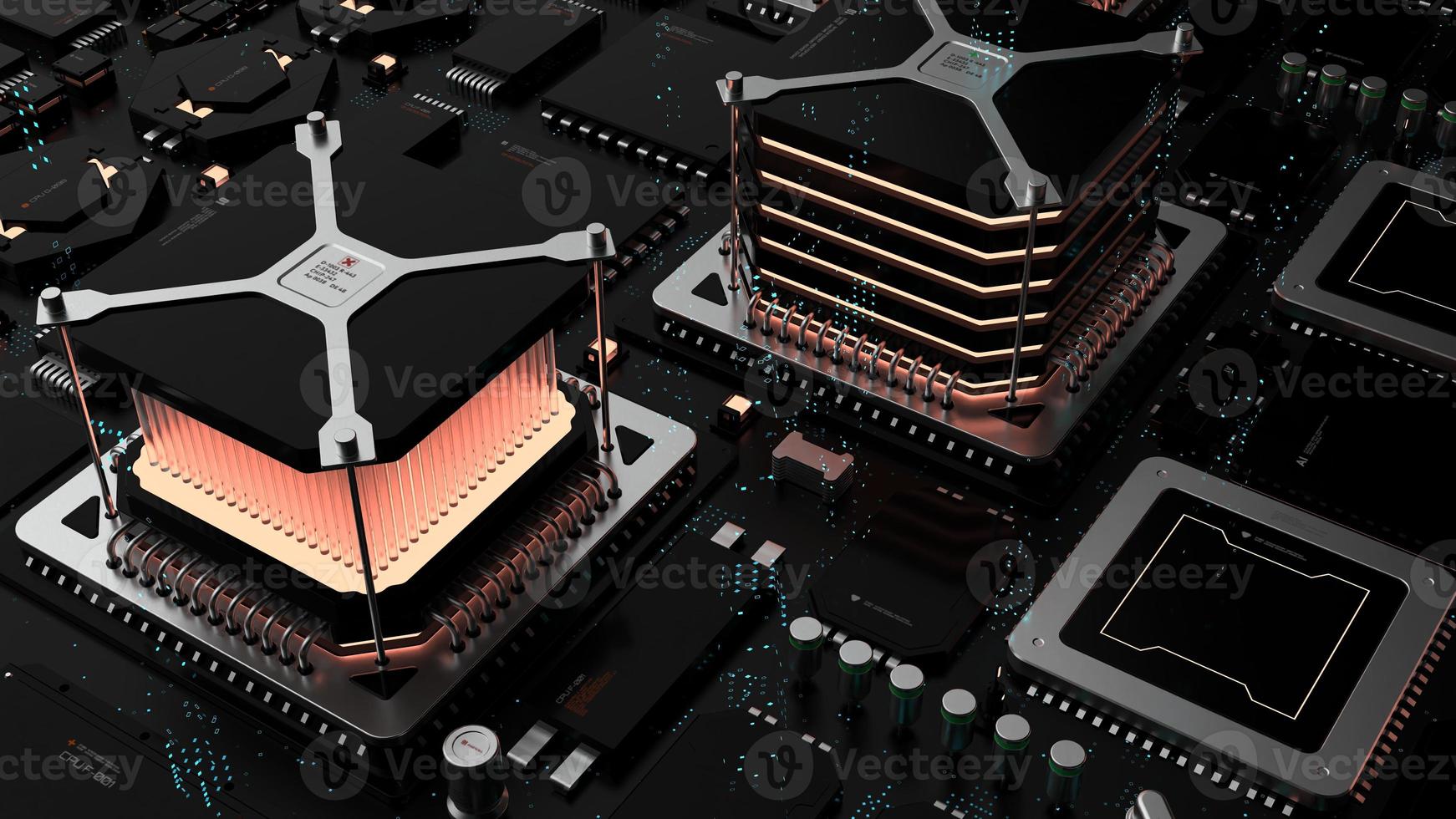 components of computing power on a chip . the concept of next-generation computer technology photo