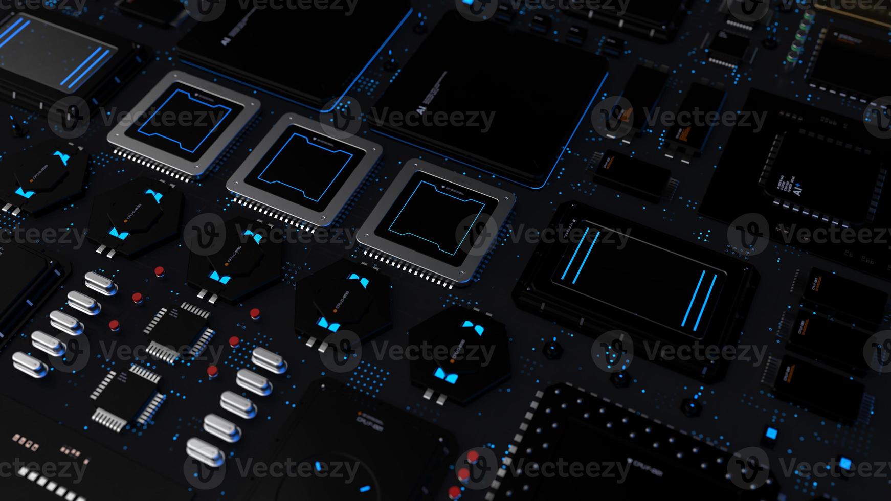 components of computing power on a chip . the concept of next-generation computer technology photo