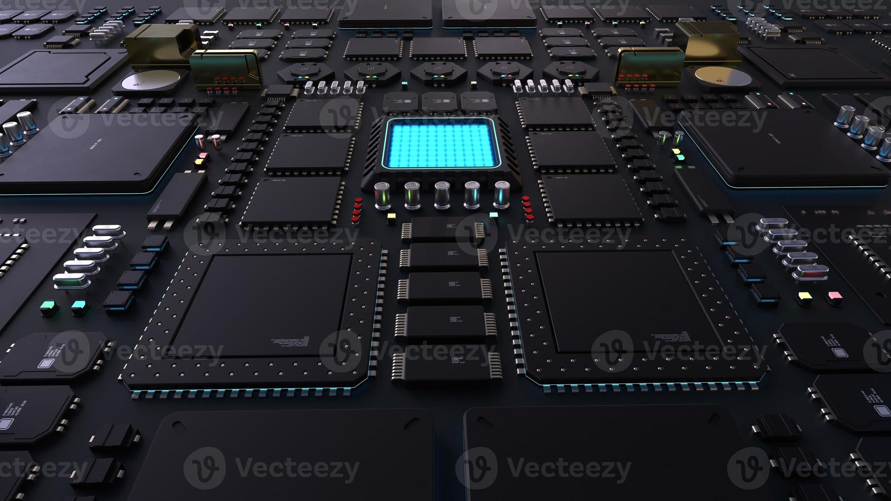 components of computing power on a chip . the concept of next-generation computer technology photo