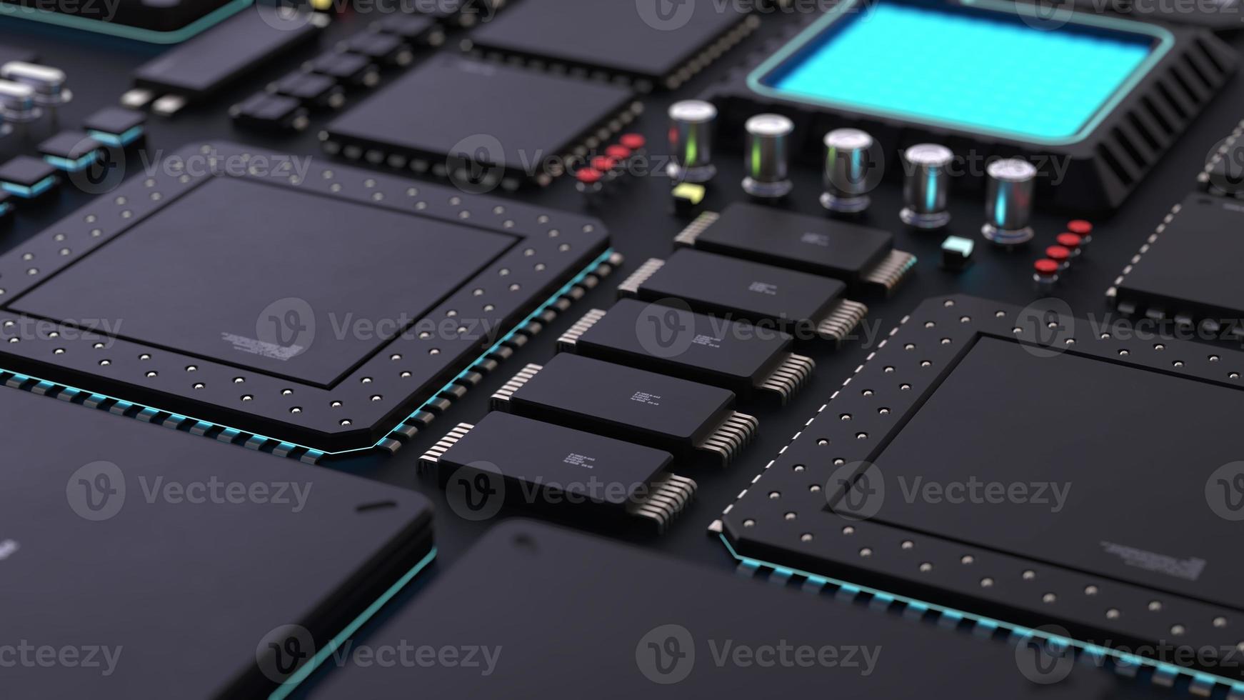 components of computing power on a chip . the concept of next-generation computer technology photo