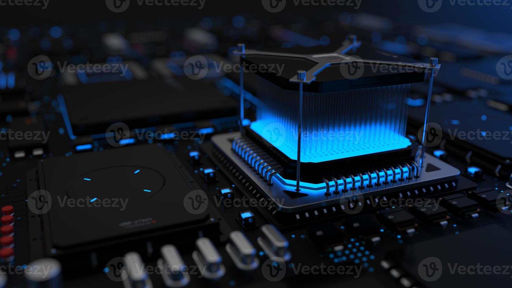components of computing power on a chip . the concept of next-generation computer technology photo