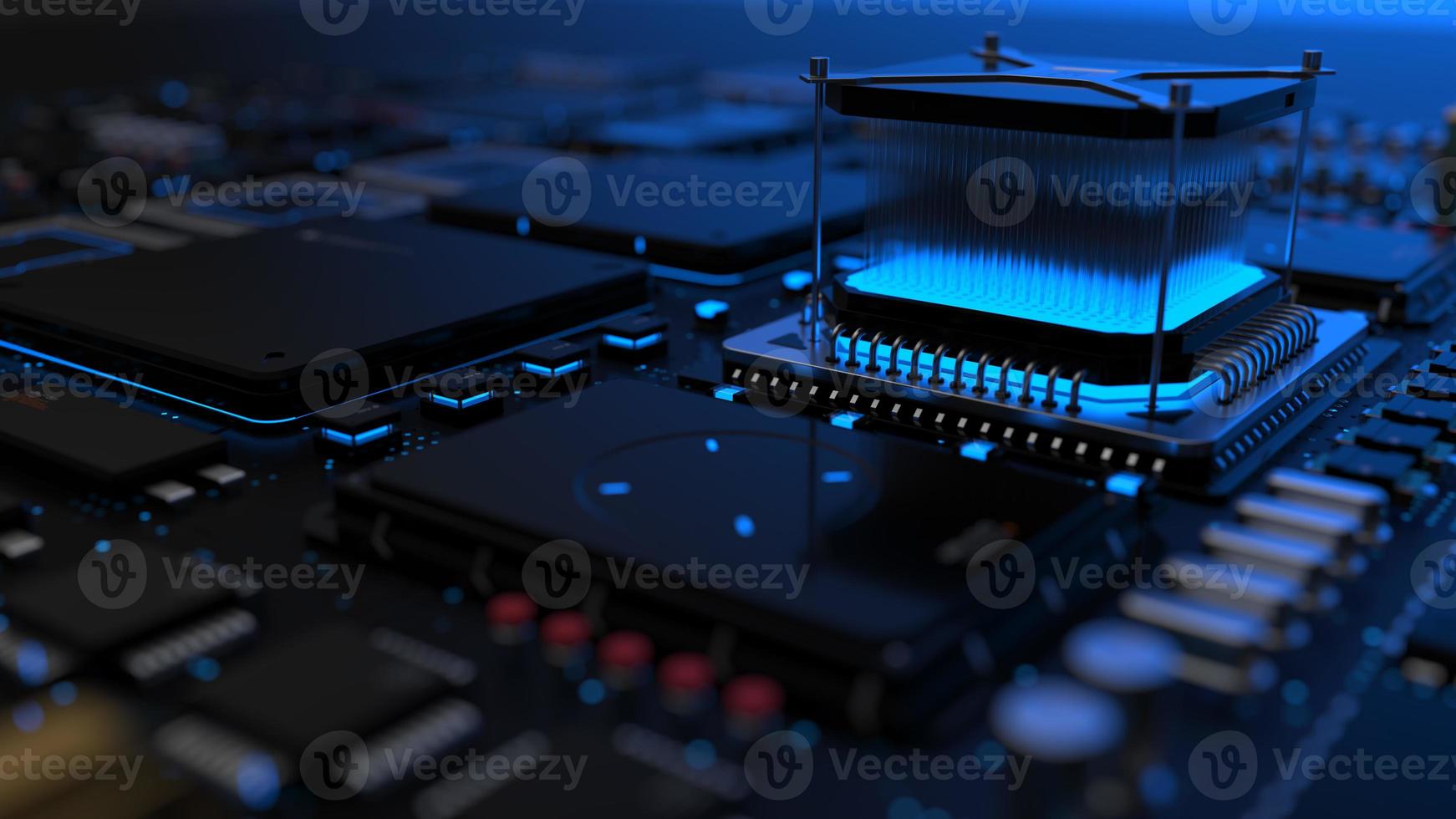 components of computing power on a chip . the concept of next-generation computer technology photo