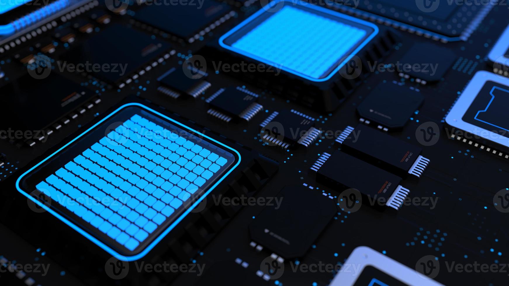 components of computing power on a chip . the concept of next-generation computer technology photo