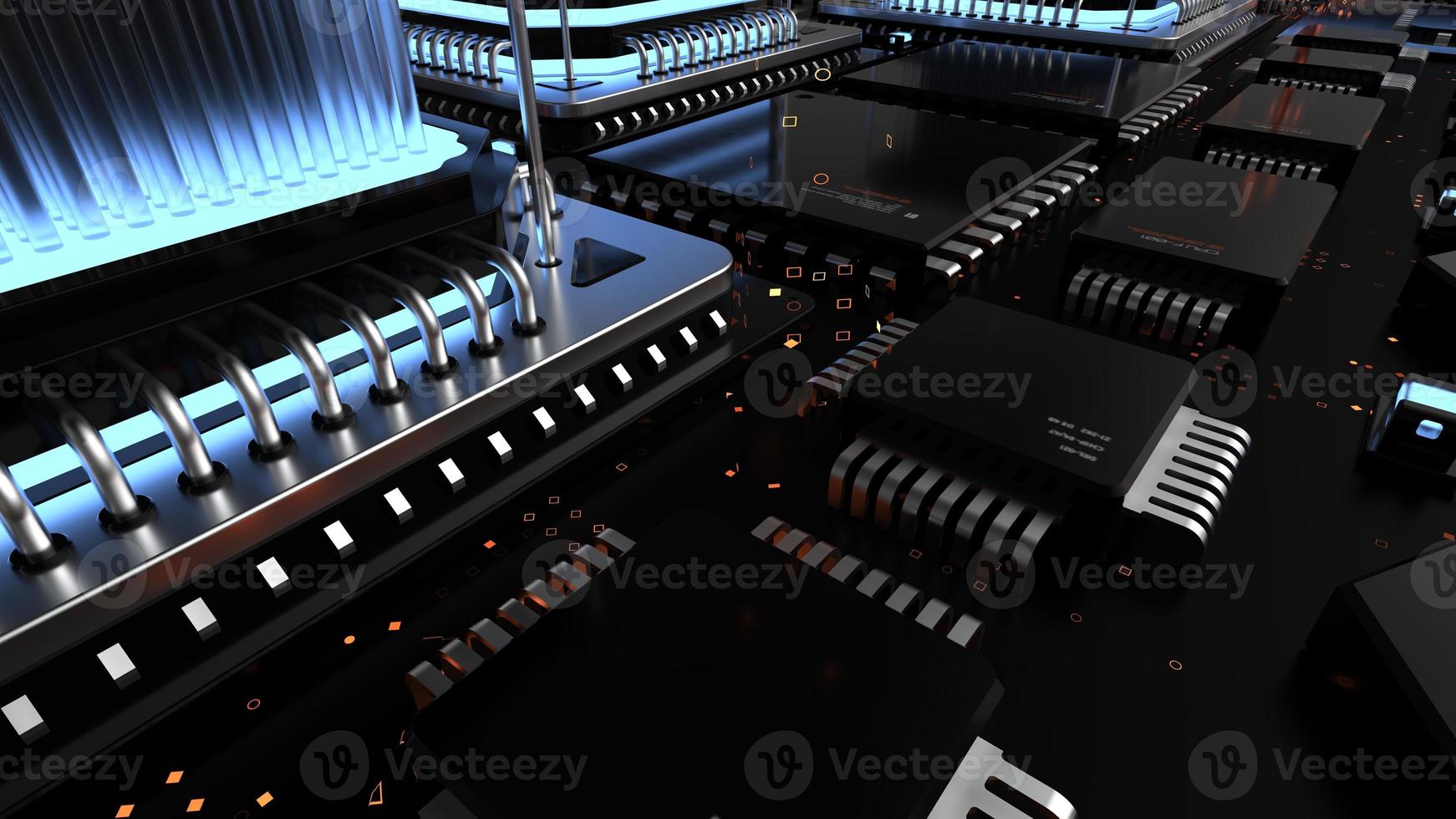 components of computing power on a chip . the concept of next-generation computer technology photo