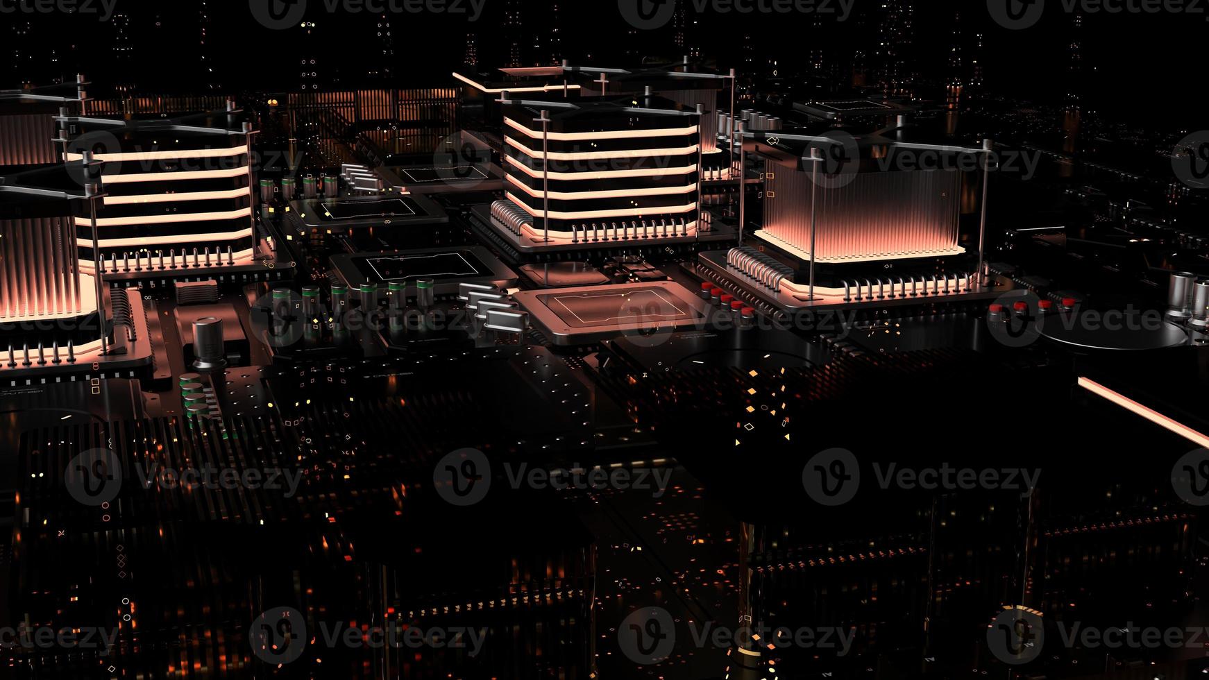 components of computing power on a chip . the concept of next-generation computer technology photo
