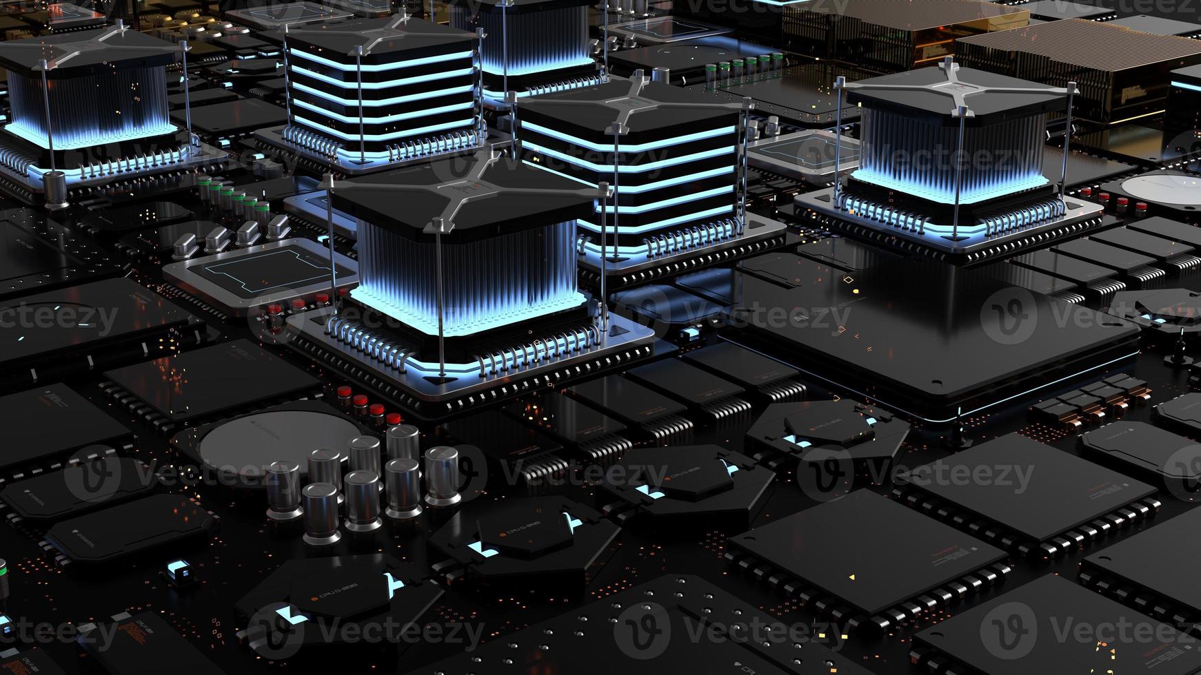 components of computing power on a chip . the concept of next-generation computer technology photo