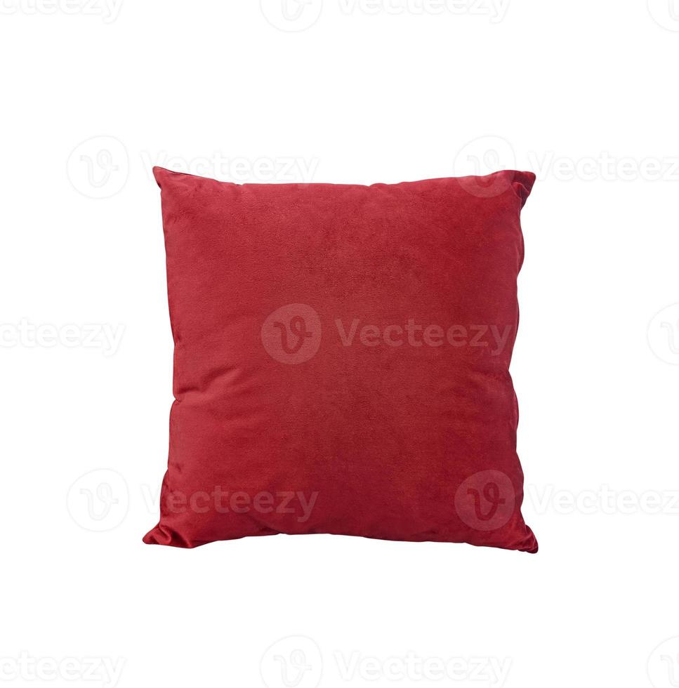 Red pillow on a white background photo