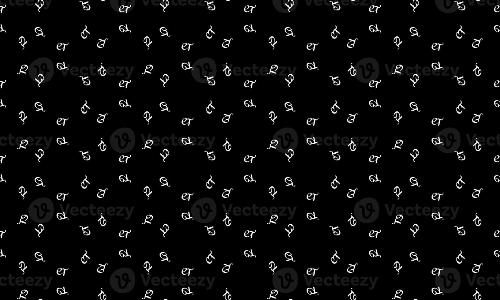 Seamless abstract vector geometric pattern. Light blue alphabet letters on white background. Random layout. Gift wrapping paper. Bed sheets and interior. School and learning theme. photo