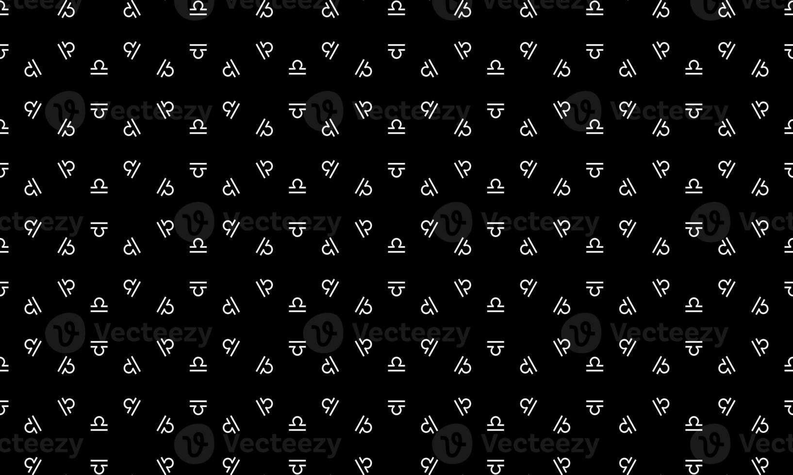 Seamless abstract vector geometric pattern. Light blue alphabet letters on white background. Random layout. Gift wrapping paper. Bed sheets and interior. School and learning theme. photo