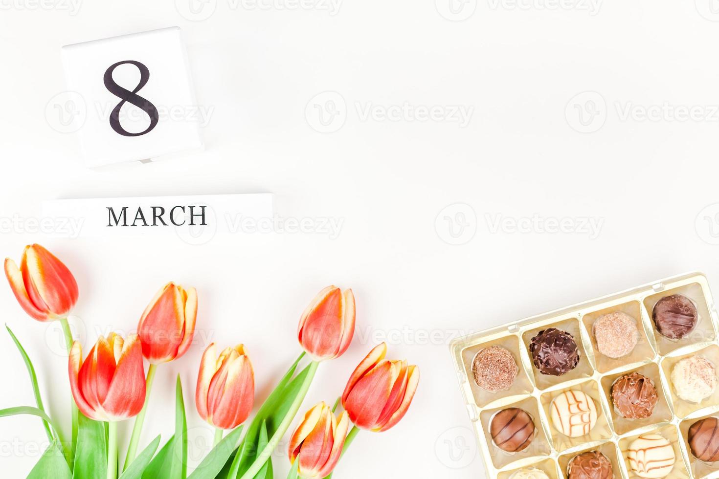 8 March International Women's Day greeting card photo