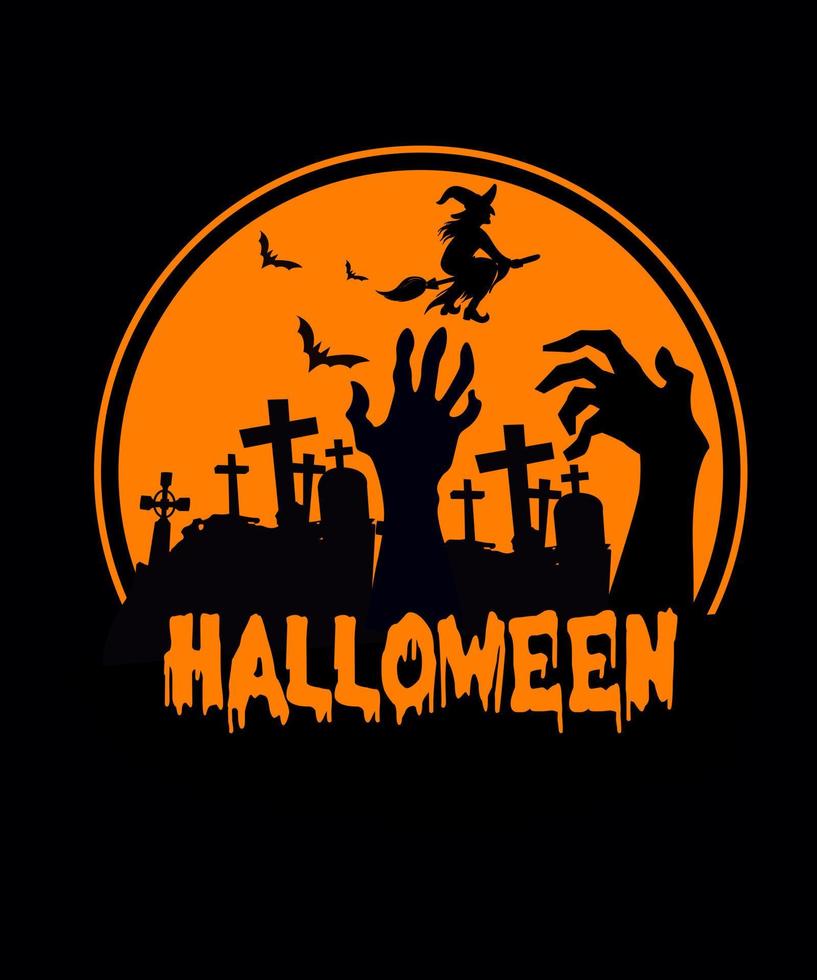 Hallowen illustration vector  design