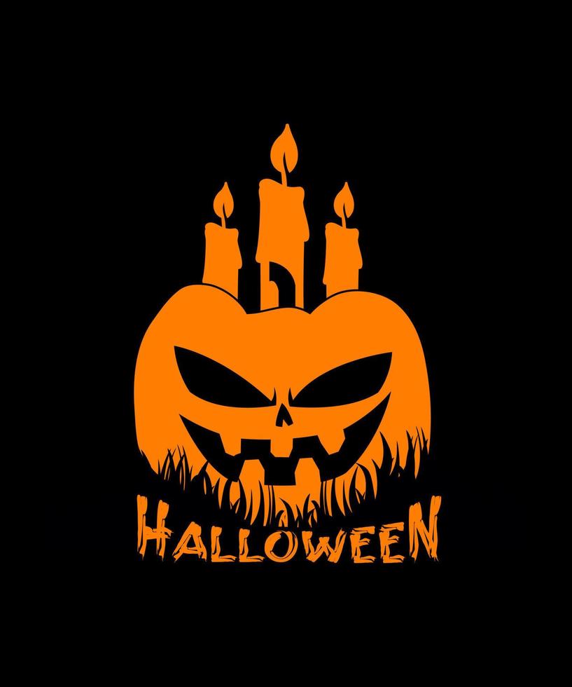 Hallowen illustration vector  design