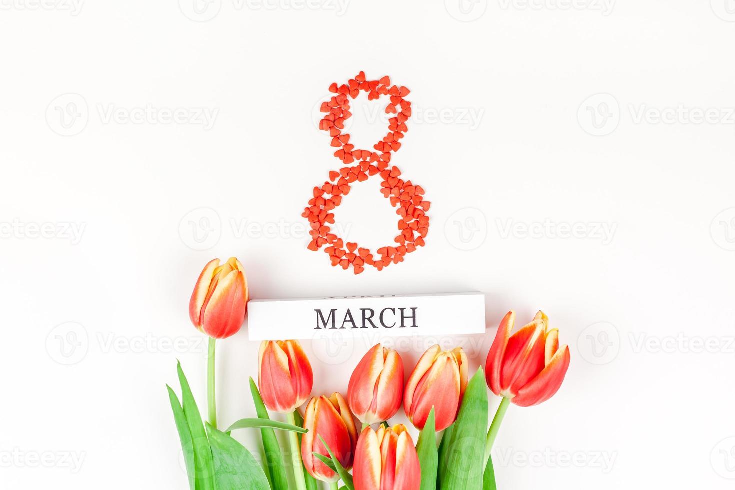 8 March International Women's Day greeting card photo