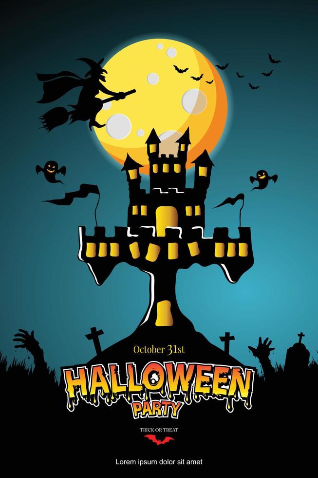 invitación de halloween. vector eps 10