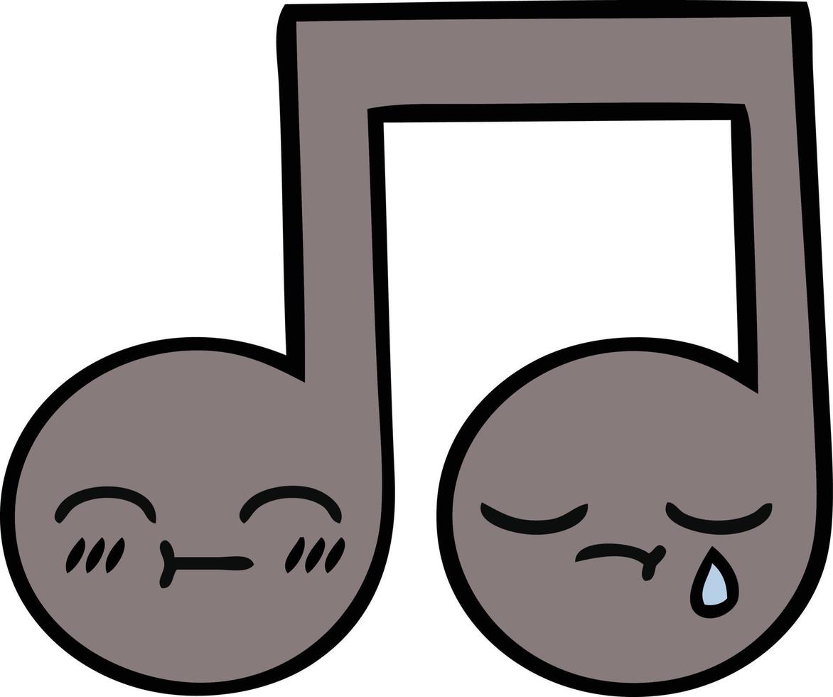 cute cartoon musical note vector