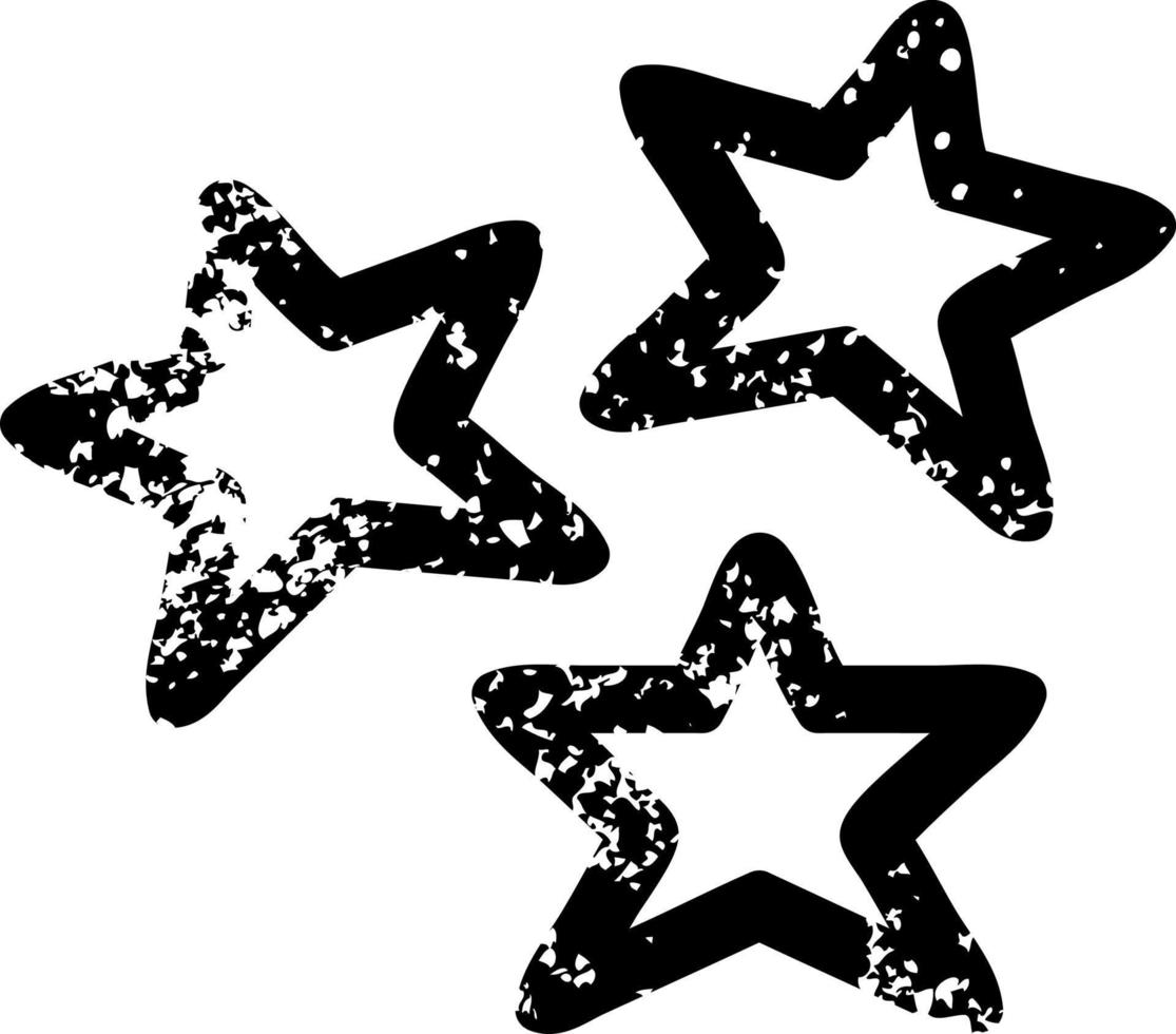 icono angustiado de formas de estrella vector