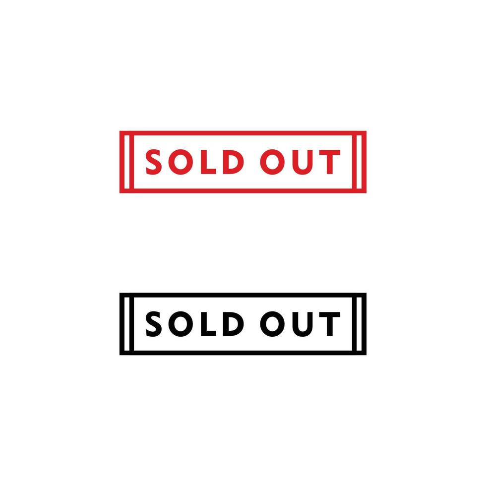 sold out writing design for your sale vector