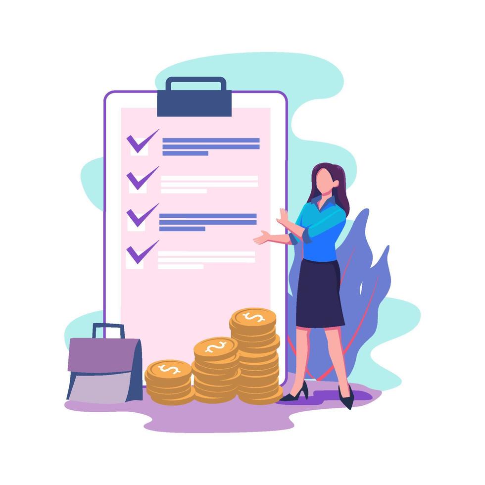Bussines rule flat style illustratiion design vector