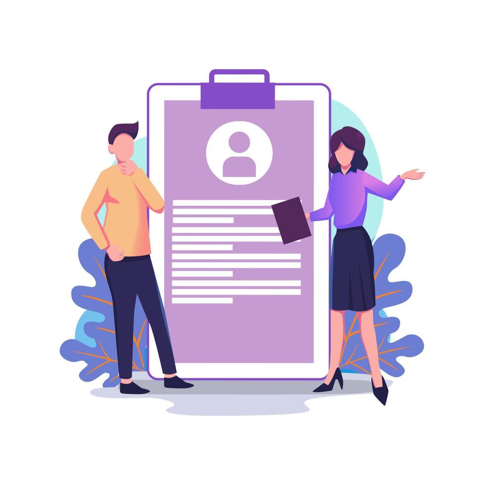 Candidates flat style illustration vector design