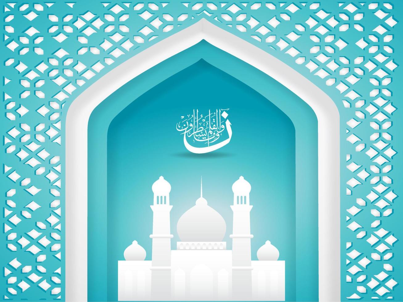 Luxurious Muharram calligraphy Islamic and happy new hijri year greeting template vector
