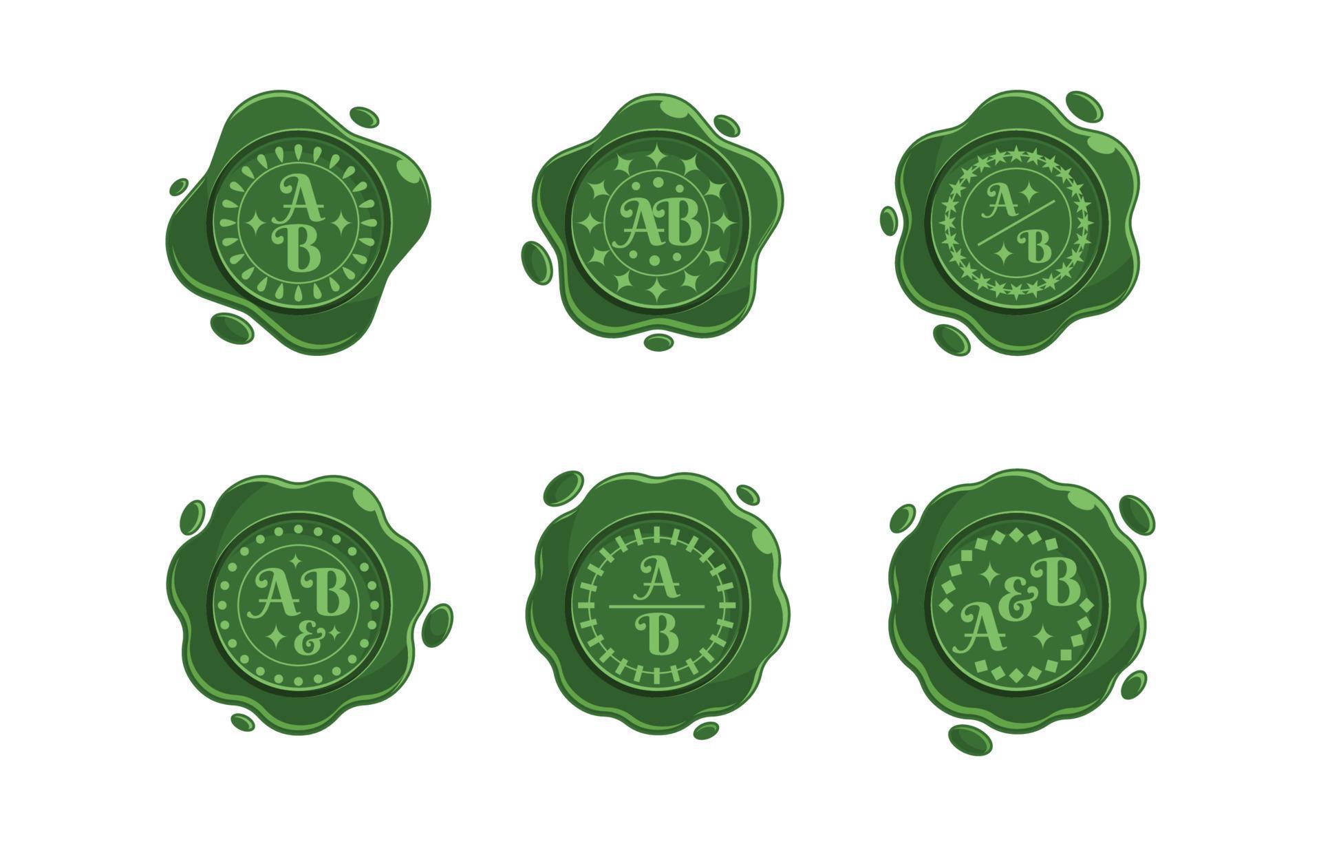 Wax Seal Logo Concept Set 11414303 Vector Art at Vecteezy