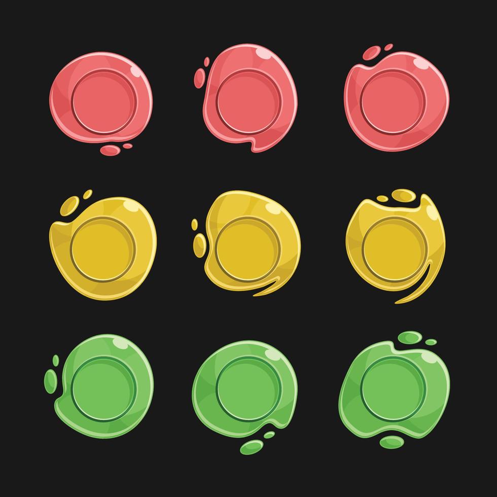 Wax Seal Icon Concept Set vector
