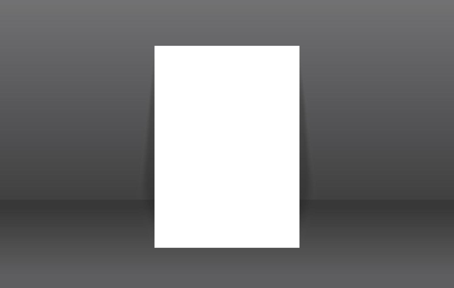 A4 Poster Mockup With Realistic Backdrop Dark Background Branding Template vector