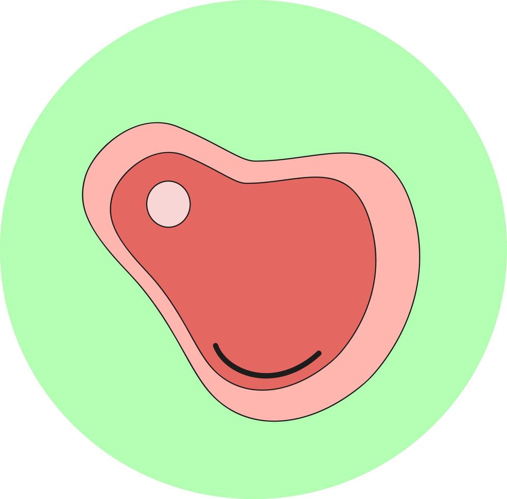 vector de carne de comida sana de icono plano