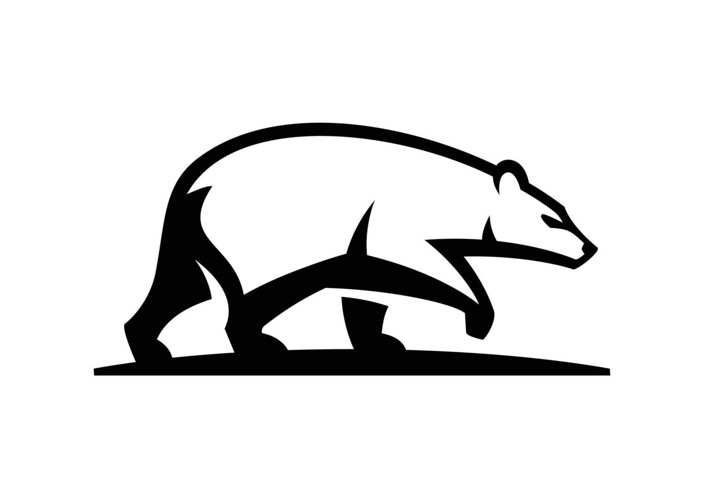 logotipo de oso - ilustración vectorial, diseño moderno sobre fondo blanco vector